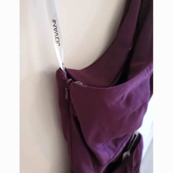 Jovani Size4 dark purple 💜 one-shoulder off dress - Picture 6 of 8